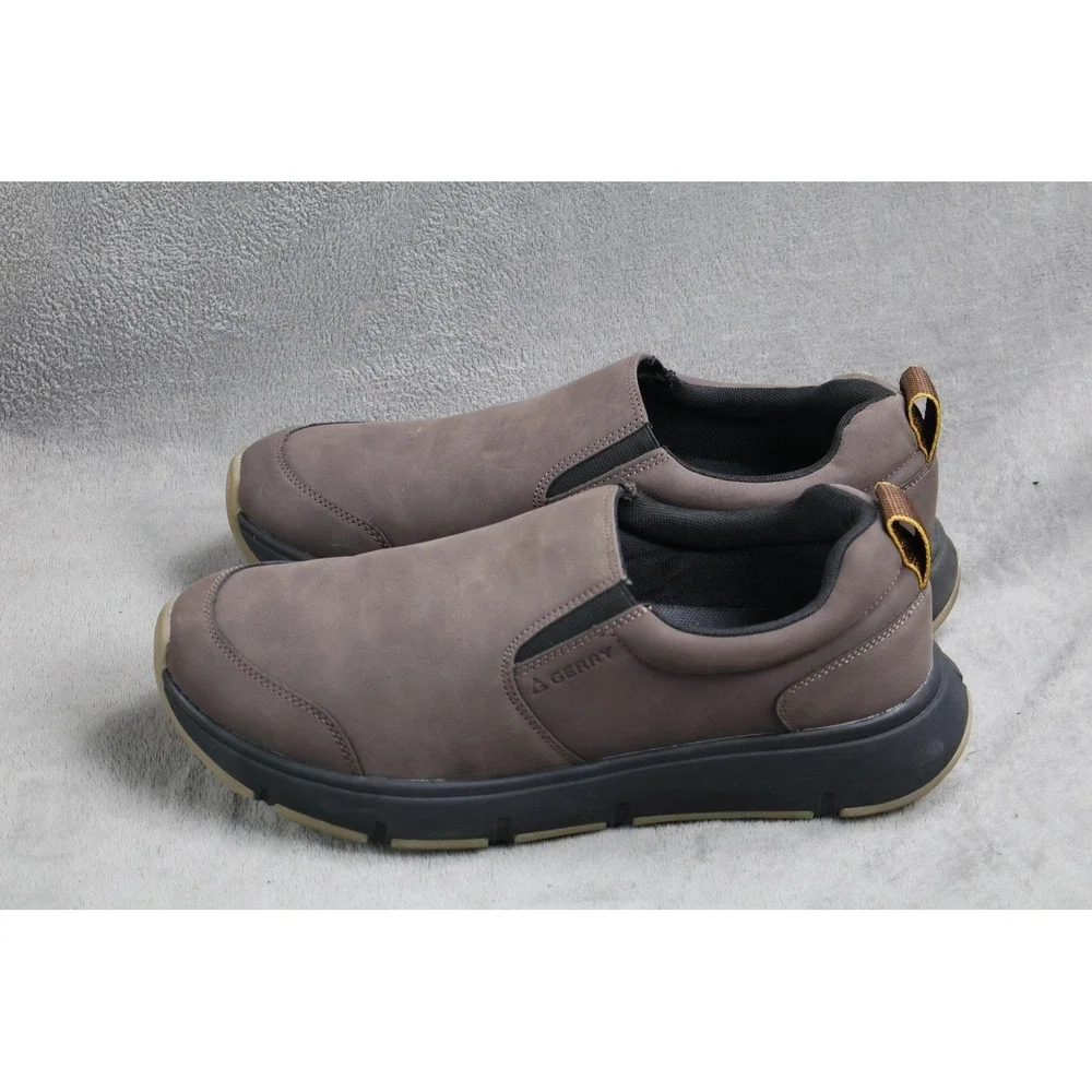 GERRY‎ MOC II Shoes Mens Size 11 Brown Slip On Casual Nubuck Cushioned 1917429