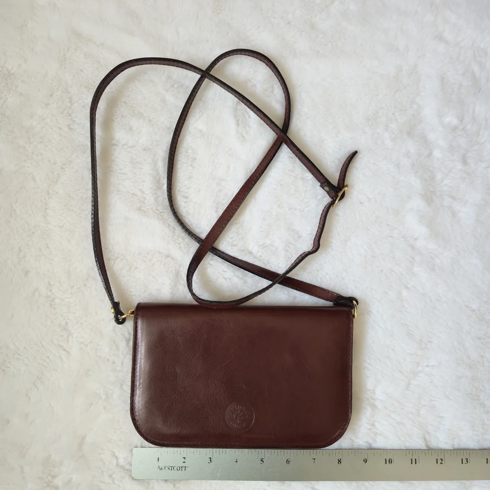 Handmade Italian leather small crossbody bag