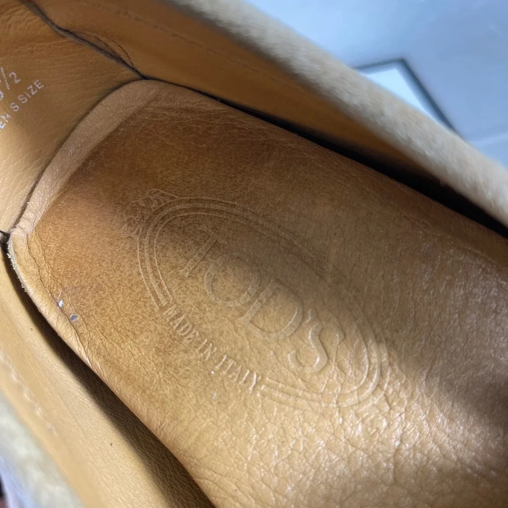 Tods Gommino Brown Suede Driving‎ Penny Loafers Moccasins Slip On Men's 7.5-8 US