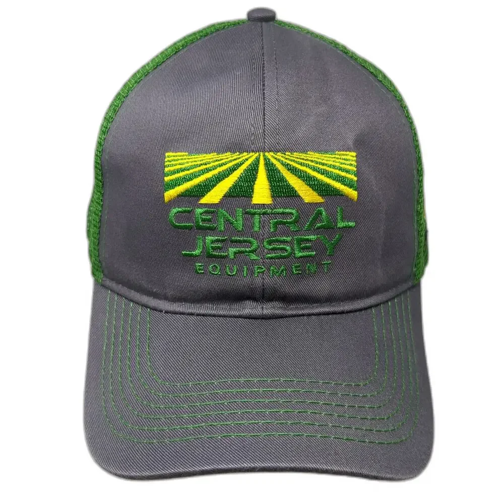 John Deere Trucker Hat Gray Green One Size Central Jersey Equipment Snapback