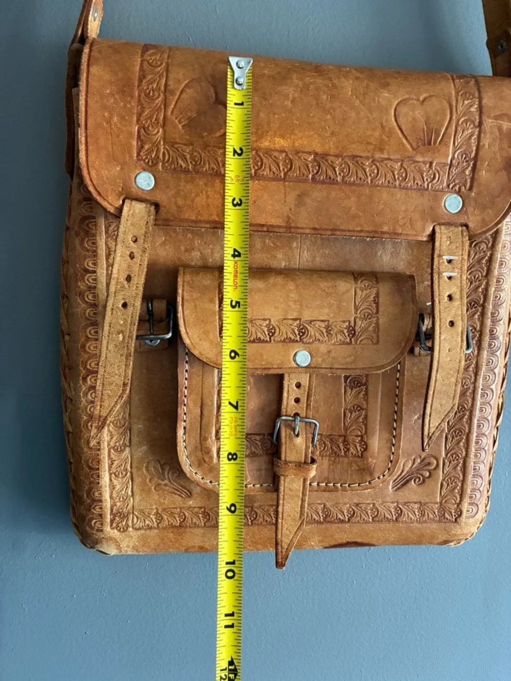 Vintage handcrafted tan