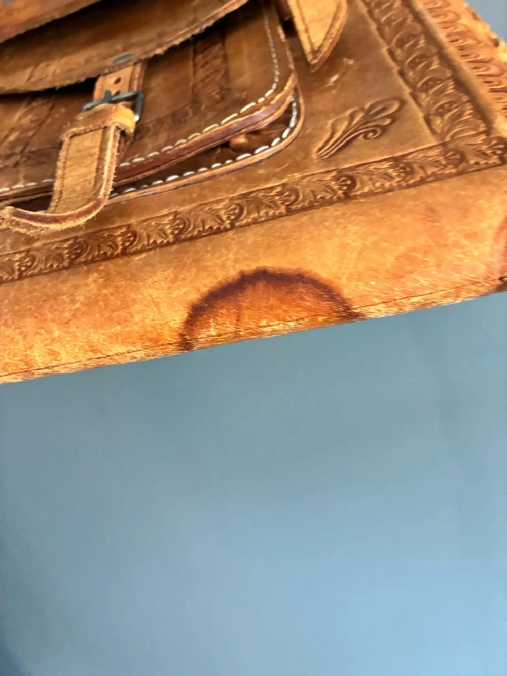 Vintage handcrafted tan