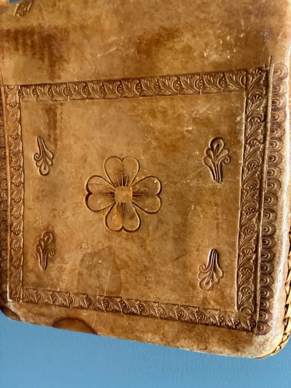 Vintage handcrafted tan