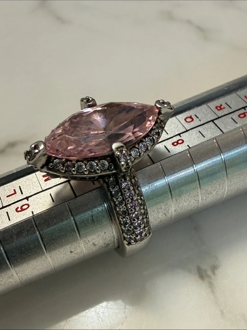 N/A marquise overall silver
