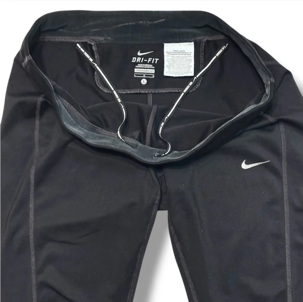 NIKE RUNNING DRI-Fit Black Capri Leggings Size Large