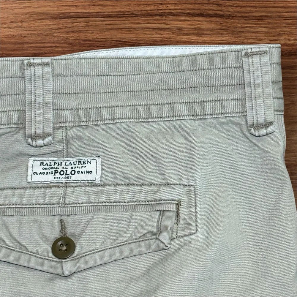 Polo Ralph Lauren Men 54B Classic Polo Chino Cargo Shorts Tan 10