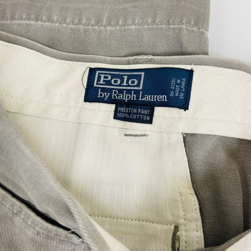 Polo Ralph‎ Lauren Preston Pants Men's 40x32(ACT31) Cotton Casual Chino Taupe