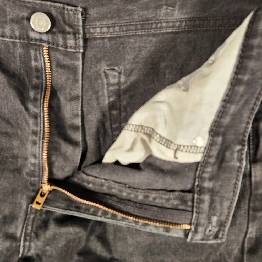 Levi's 514 Straight Fit Jeans Mens‎ 38x30 Black Excellent Faded Denim 00514-0211