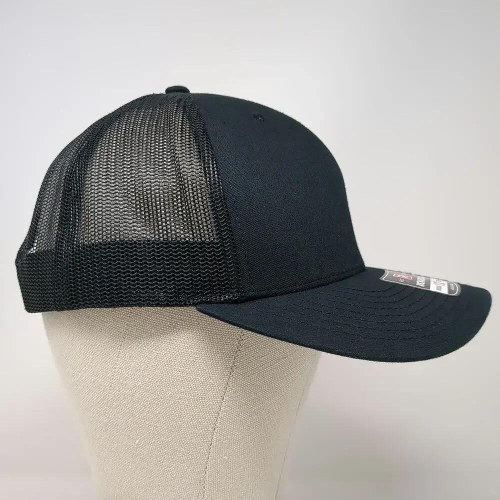 Richardson Trucker Hat Black One Size Ira's Madras OR Embroidered Adjustable