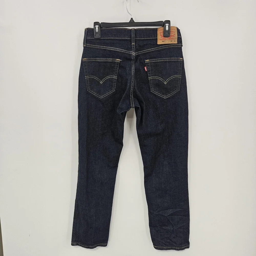 Levis Jeans Mens 30x30 Dark Wash Straight Leg‎ Denim Stretch Classic Fit Preppy
