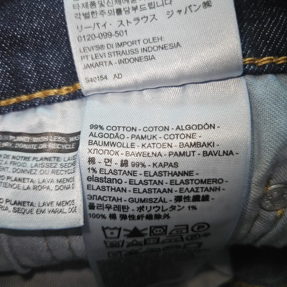 Levis Jeans Mens 30x30 Dark Wash Straight Leg‎ Denim Stretch Classic Fit Preppy