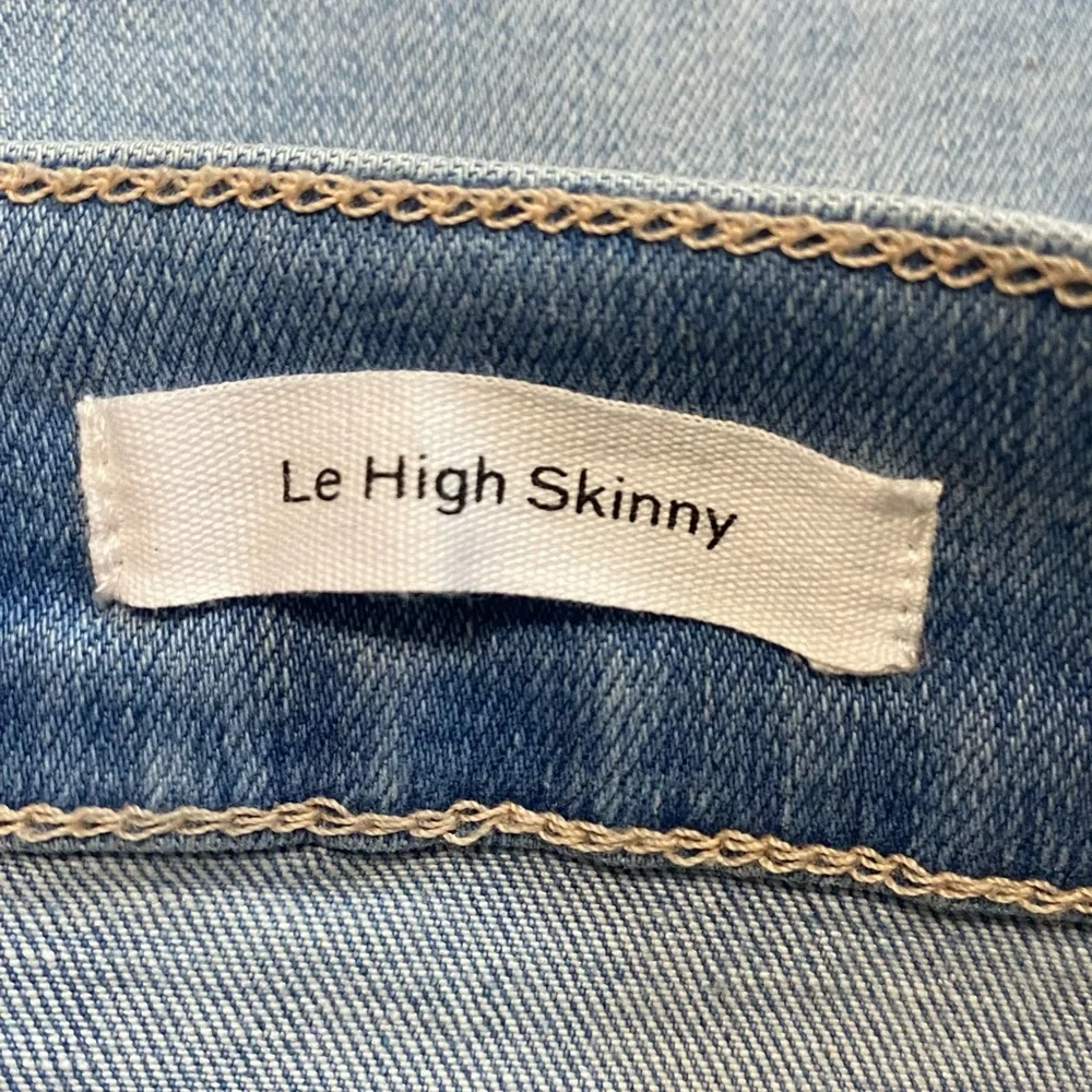FRAME Le High Skinny High-Rise Jeans Light Wash Size 31 Stretch Denim