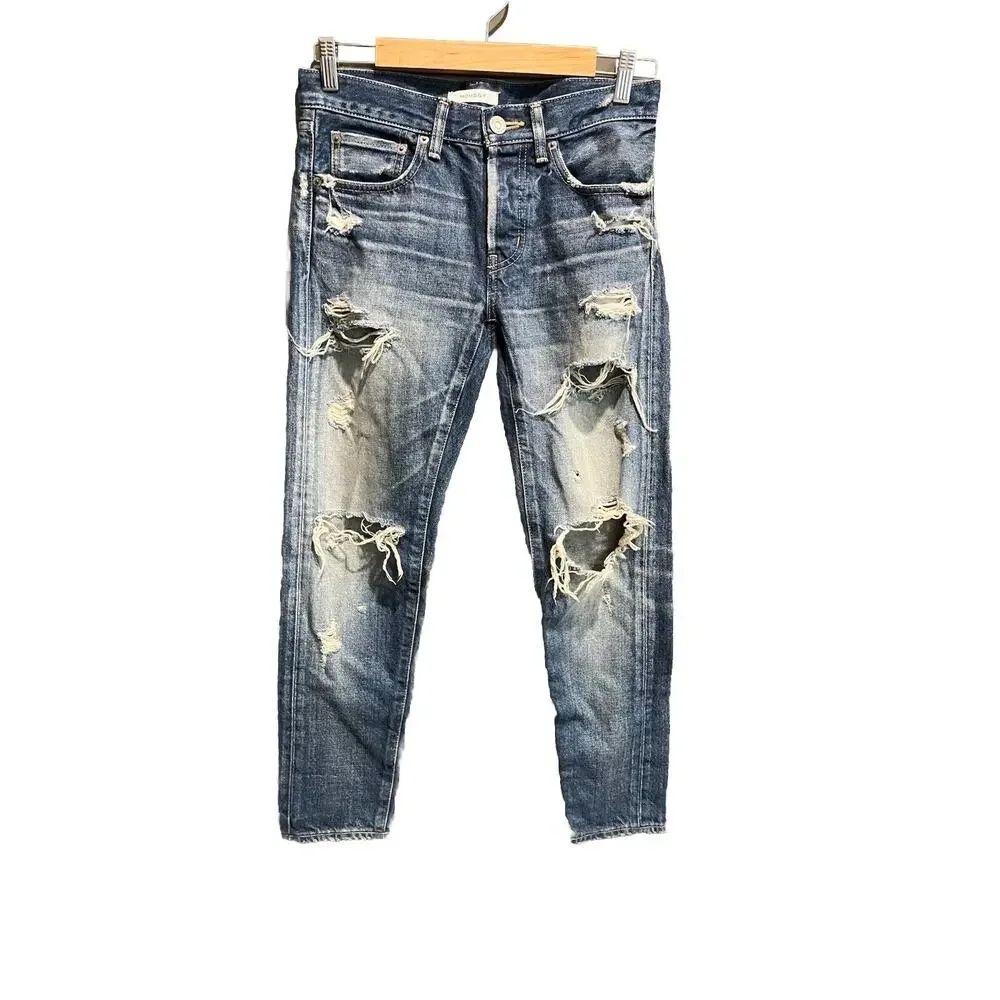 Moussy Howa Medium Wash Distressed Skinny Women's Jeans‎ Size 25