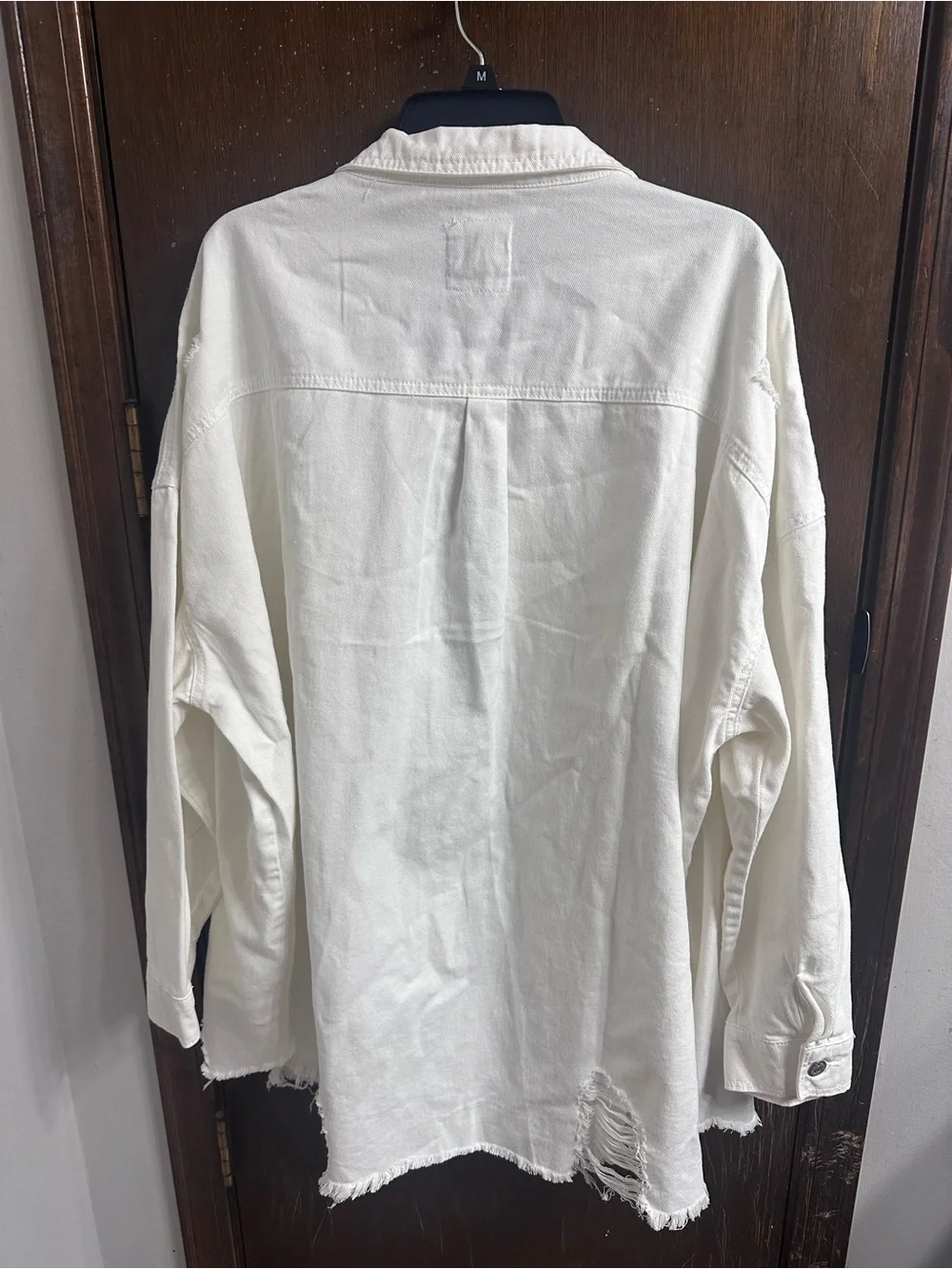White Birch Distressed Oversized Jacket - 3XL
