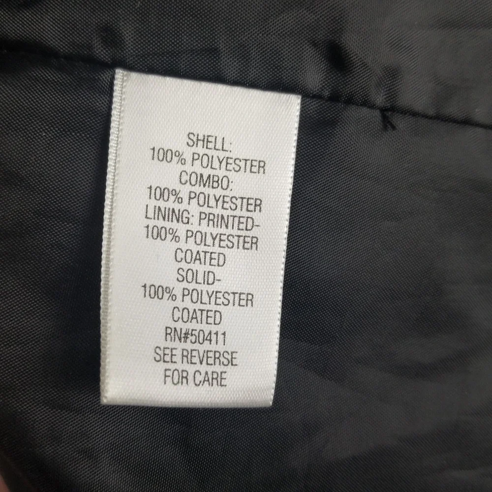 Crofts & Barrow Womens XL Black‎ Beige Trimmed Full Zip Jacket Lightweight