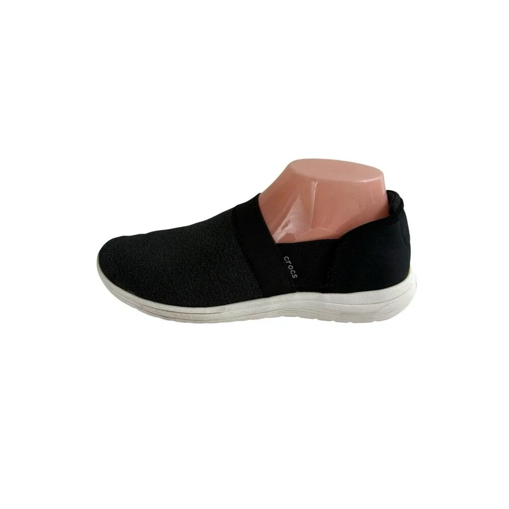 Crocs Reviva Womens Shoes Size 9 Relaxed Fit Slip On Black Flat Comfort Walking