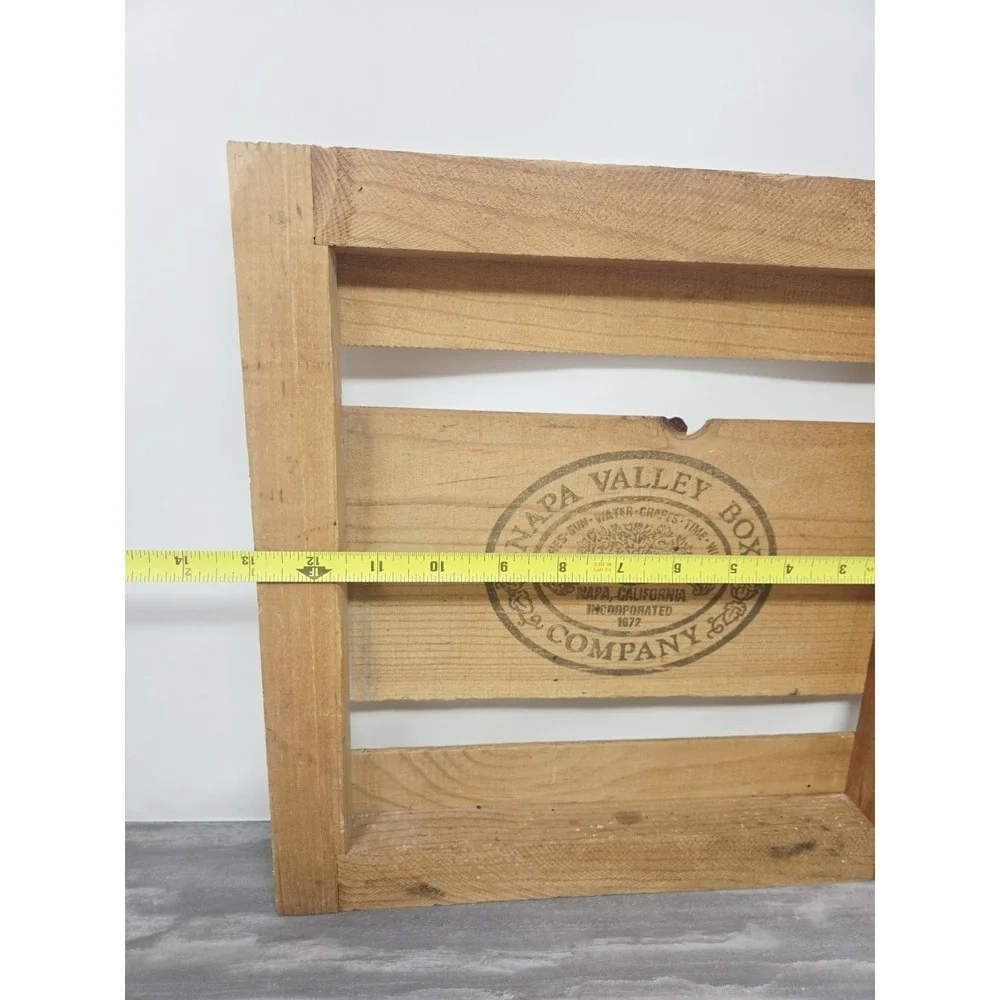 Vintage Wood Crate Wall Hang Napa Valley Box Company Decor 13×13
