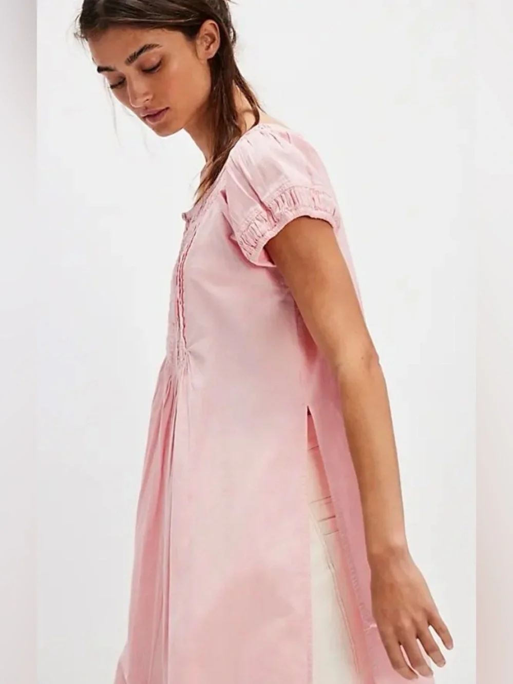 NWT FREE PEOPLE Fayre Midi Top- Pink Lemon  $128 MSRP