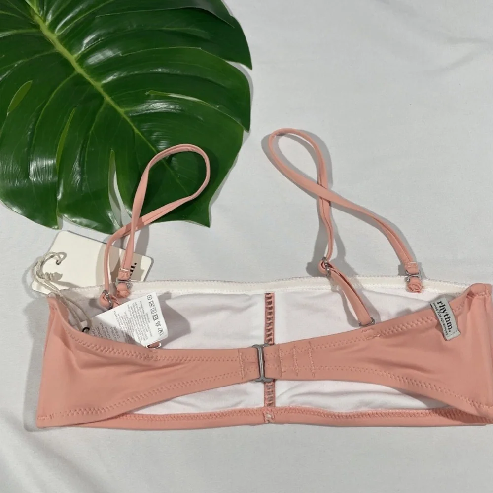 NWT $45 Rhythm. [ Small ] My Bandeau‎ Bikini Top in Flamingo Pink