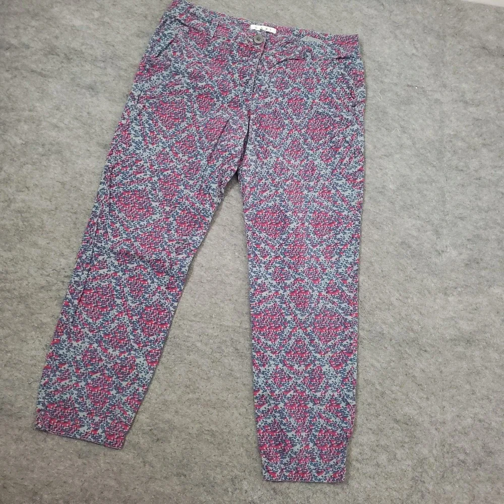Cabi Pants Womens 8 Blue Purple Dress‎ Slacks Low Rise Floral Casual Ladies