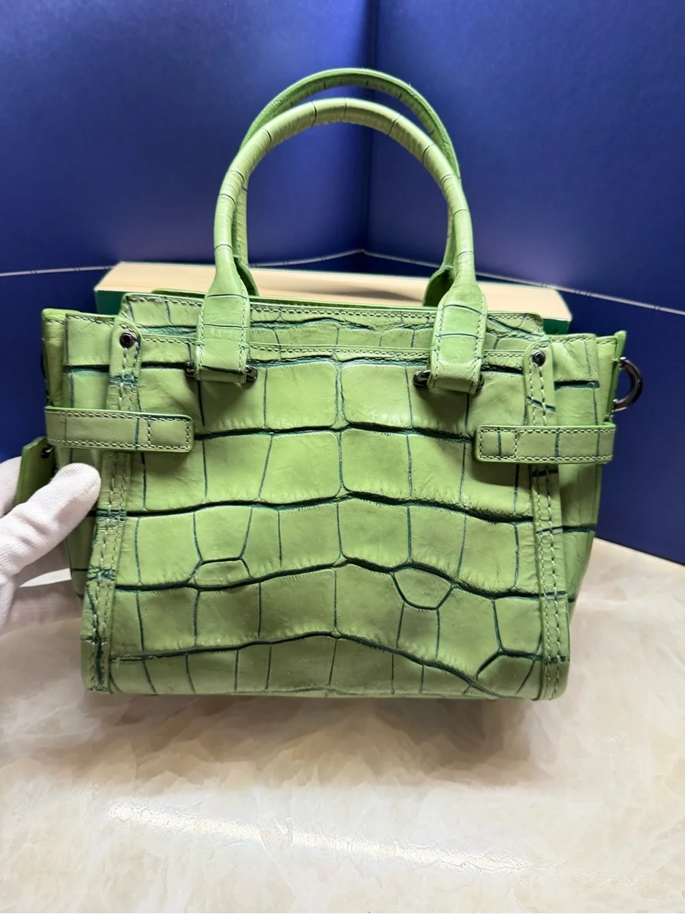 Coach croc embossed
