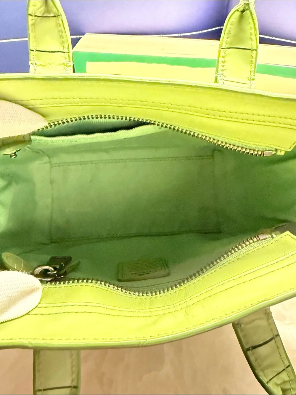 Coach croc embossed
