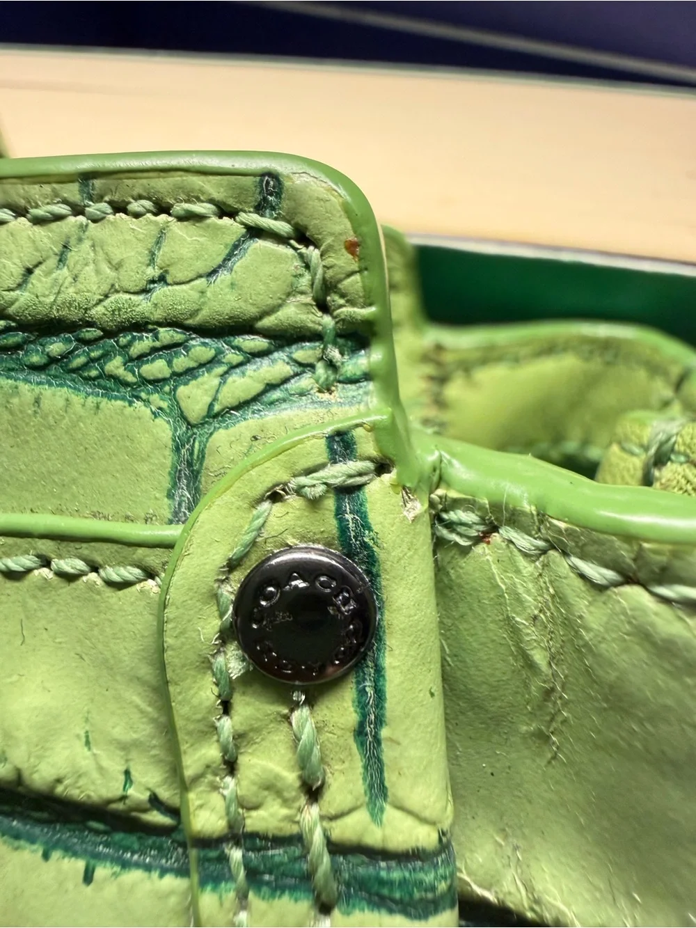 Coach croc embossed