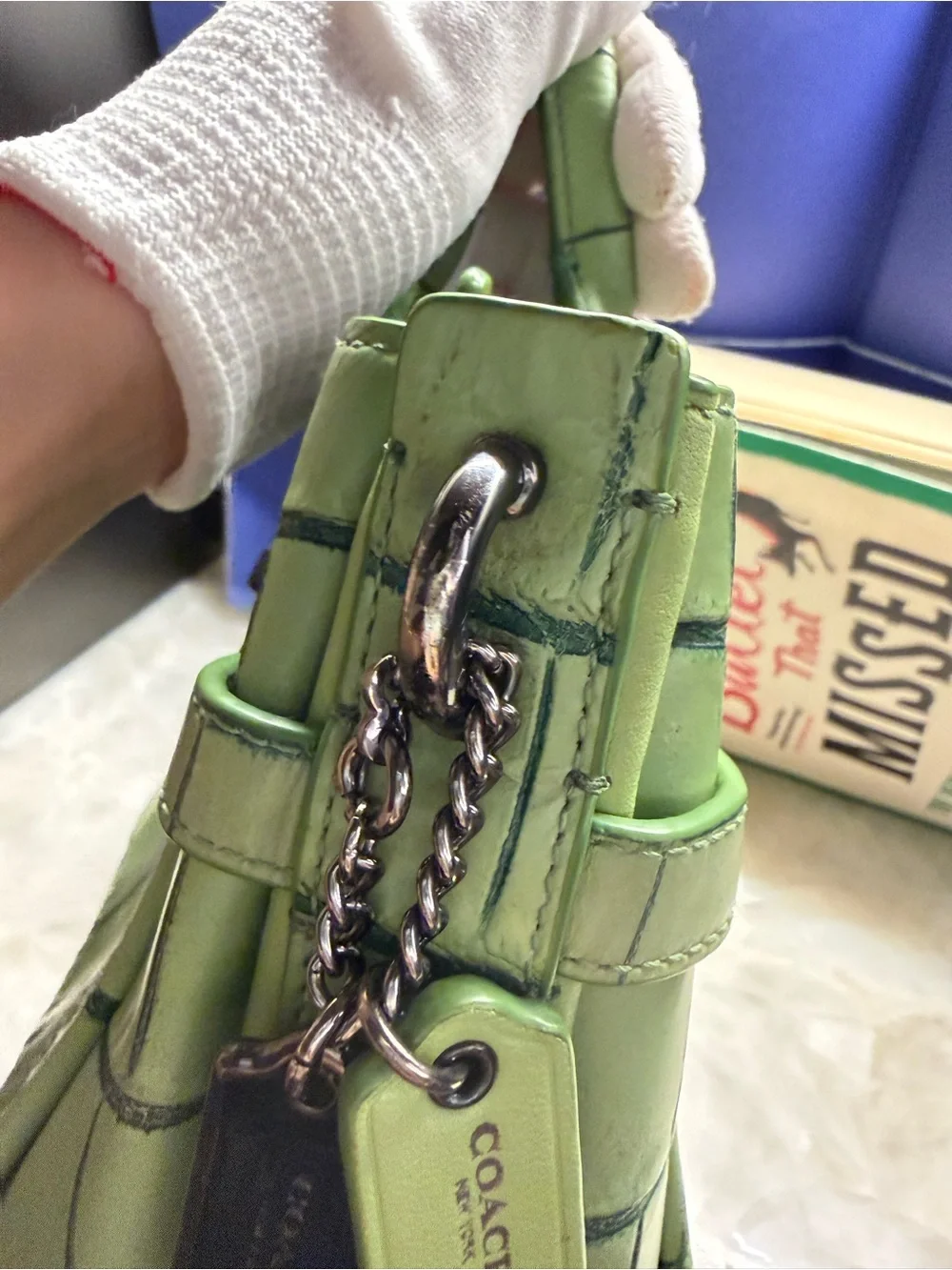 Coach croc embossed