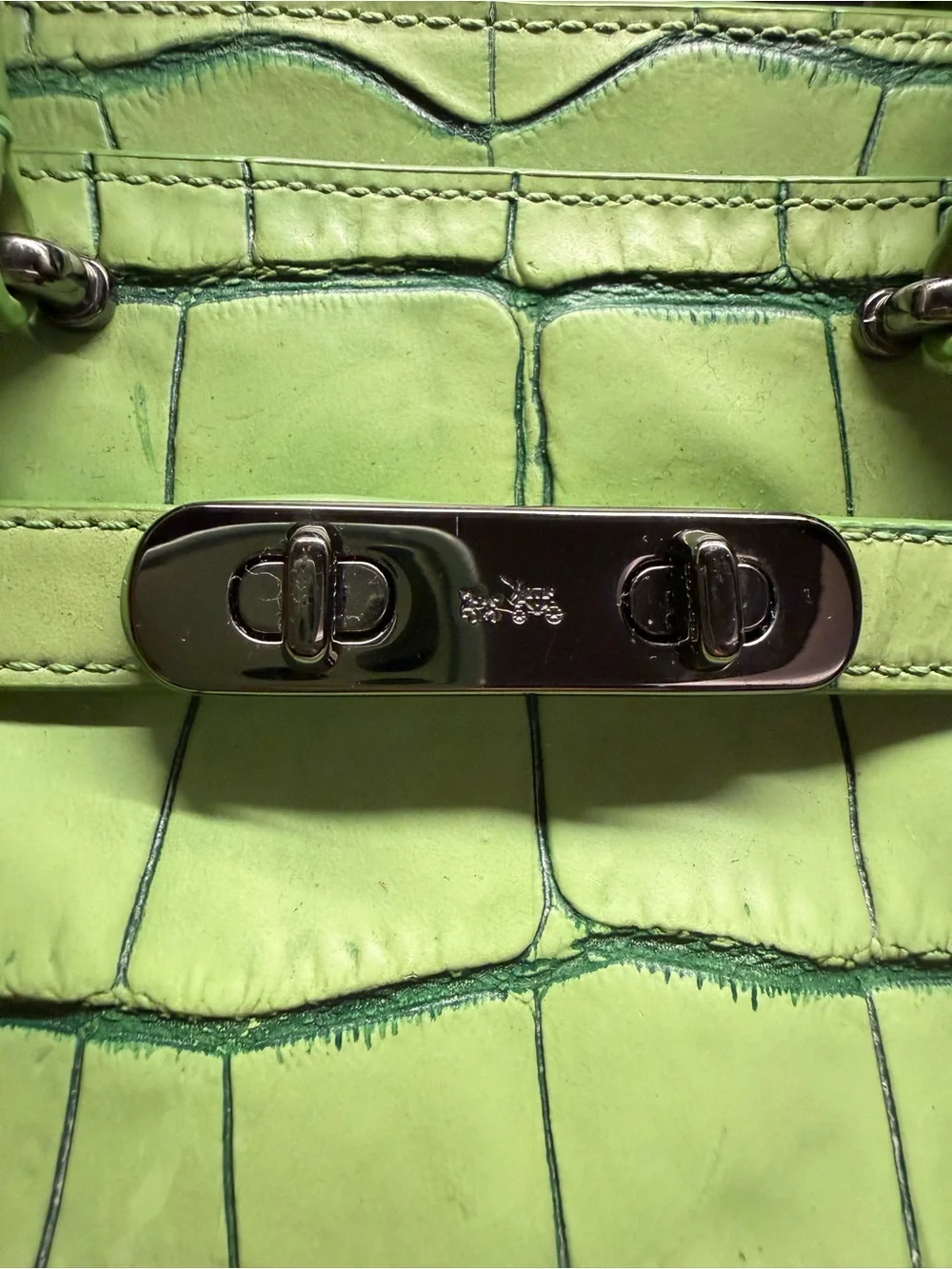 Coach croc embossed