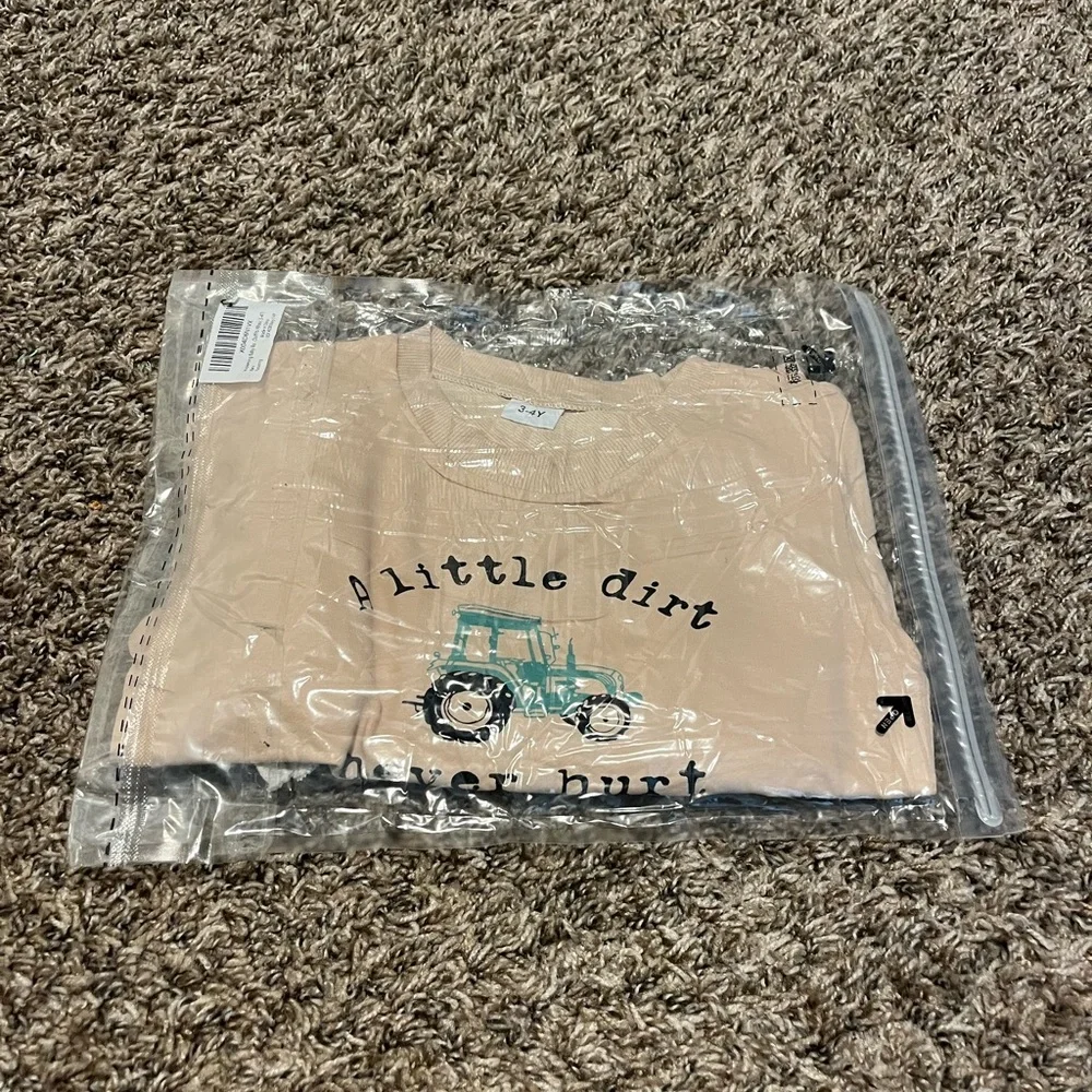 💛 NEW Toddler Tractor Sweat Set