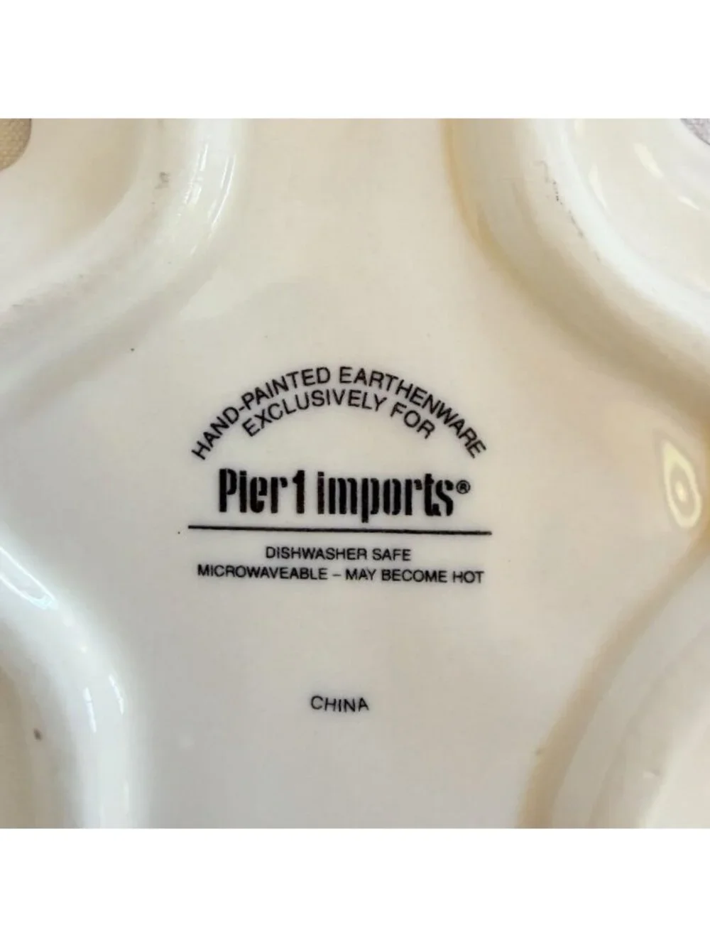 Pier 1 Imports Gingerbread Man Ceramic Trinket Dish Spoon Rest Gift Decor