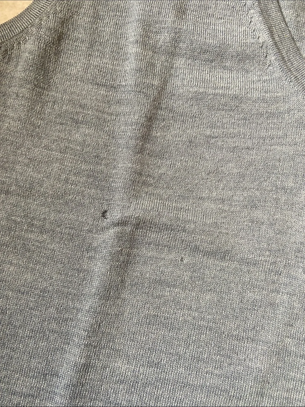 TM LEWIN Tank V Neck Vest Grey Gray 100% Wool Merino S Small