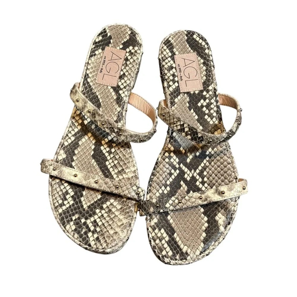 AGL SNAKESKIN STUDS‎ SANDALS