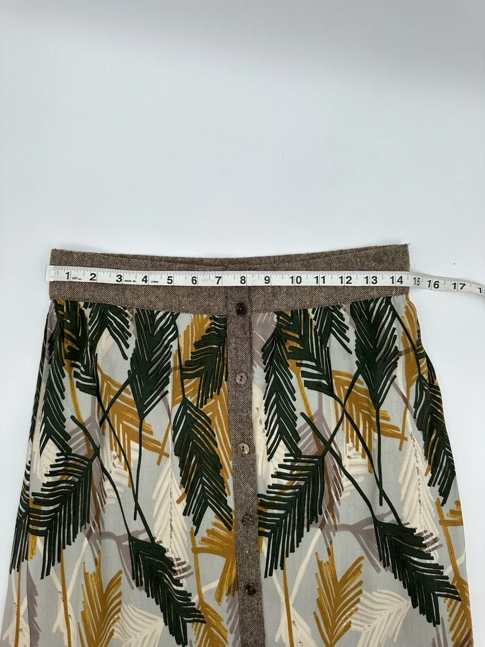 Anthropologie Edme & Esyllte Feather Vintage Look Skirt size 4