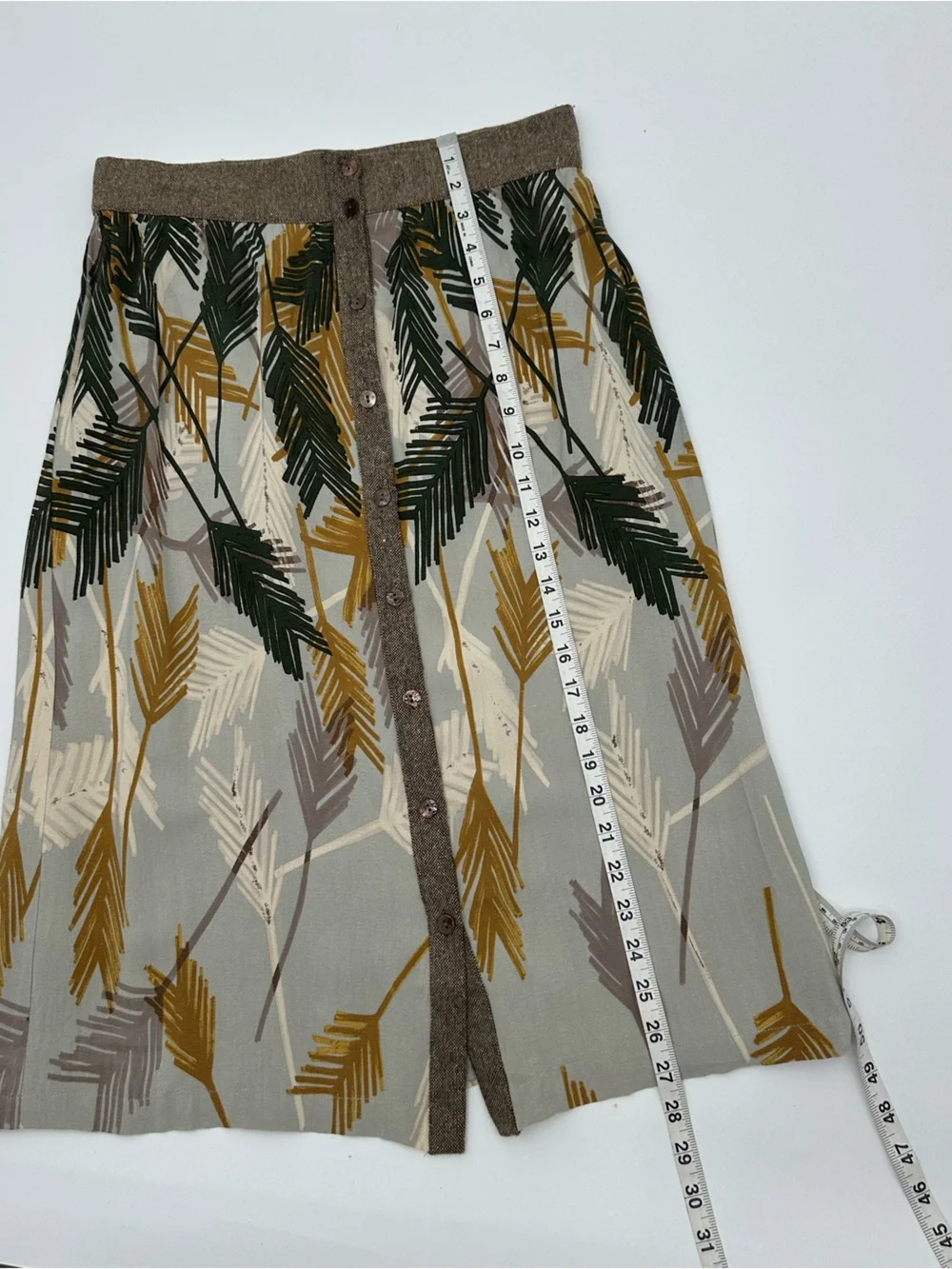 Anthropologie Edme & Esyllte Feather Vintage Look Skirt size 4