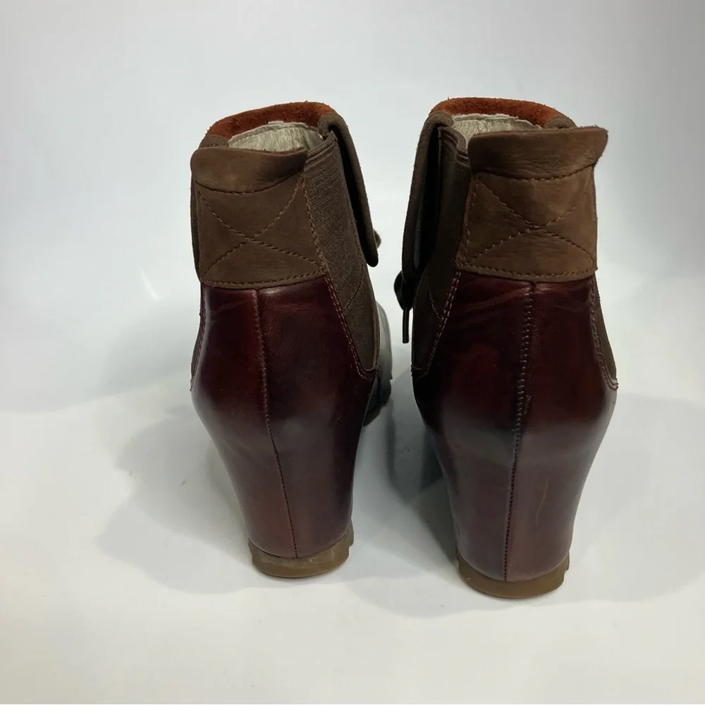 Merrell wedgetarian cinnamon smooth leather ankle boots women’s size 7‎ casual