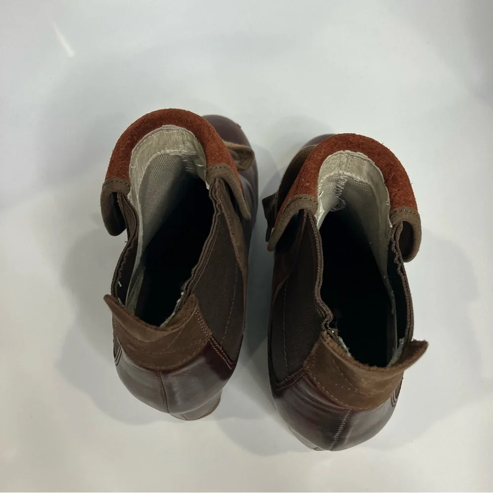 Merrell wedgetarian cinnamon smooth leather ankle boots women’s size 7‎ casual
