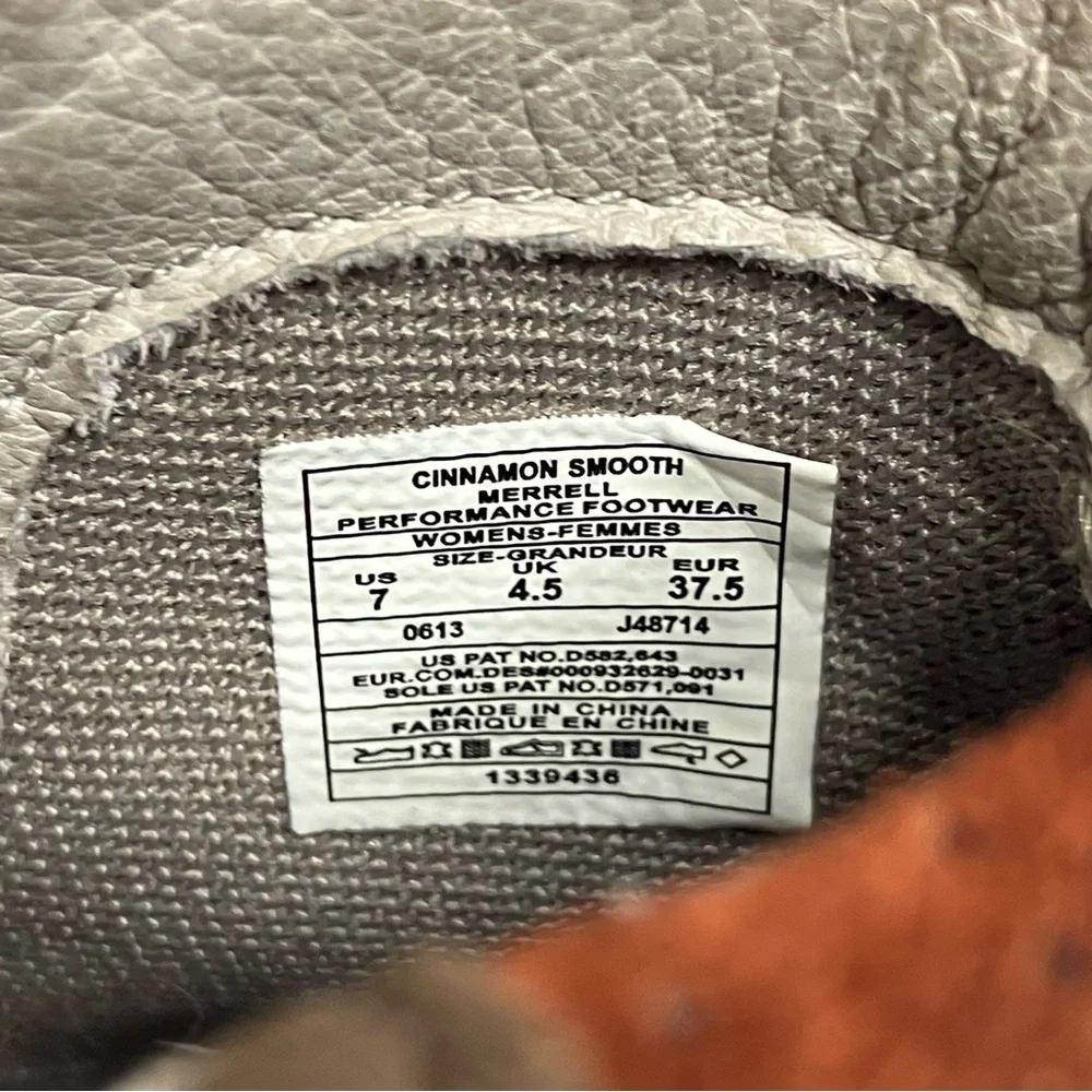 Merrell wedgetarian cinnamon smooth leather ankle boots women’s size 7‎ casual