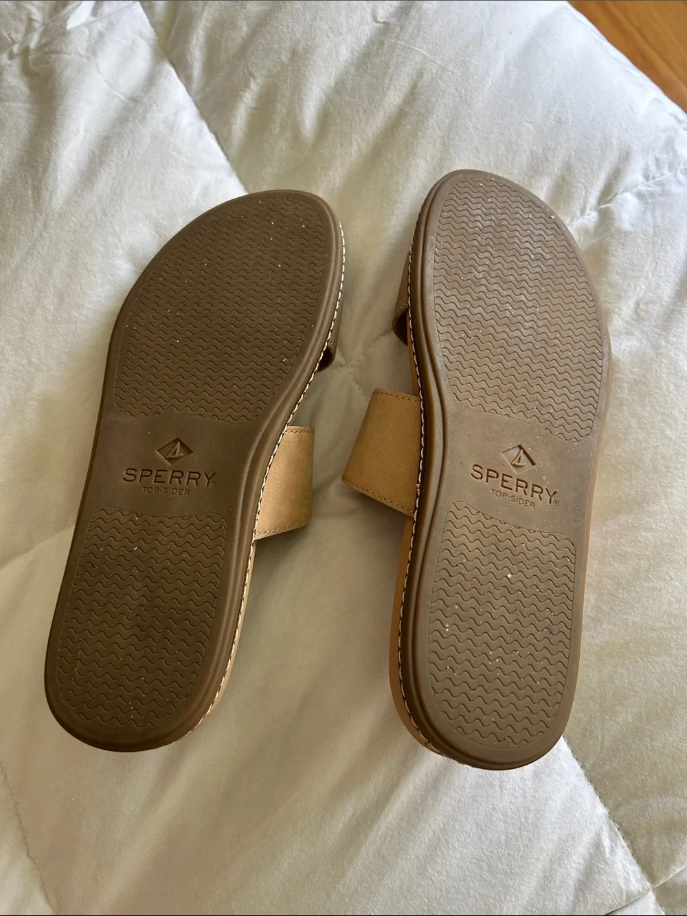 Sperry Tan Double-Strap Slide Sandals