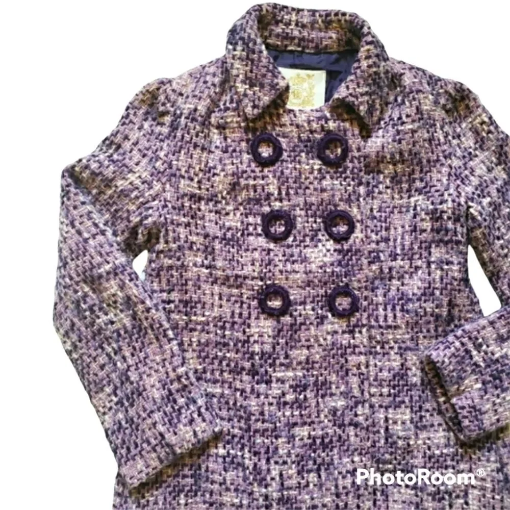 WELL LOVED Wet Seal Purple Peacoat - L