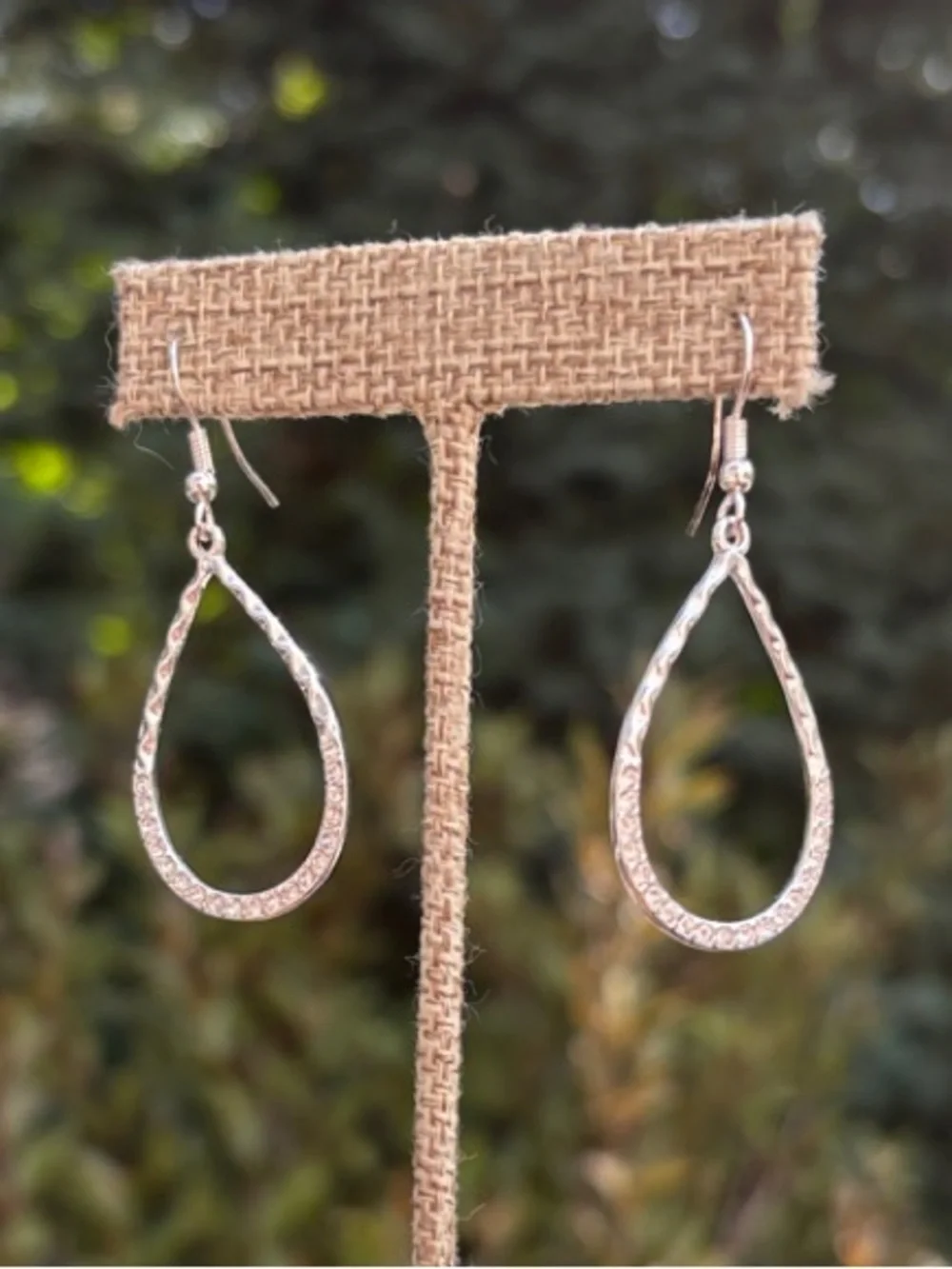 Park Lane Teardrop Hoop Dangle Earrings - Silver Tone