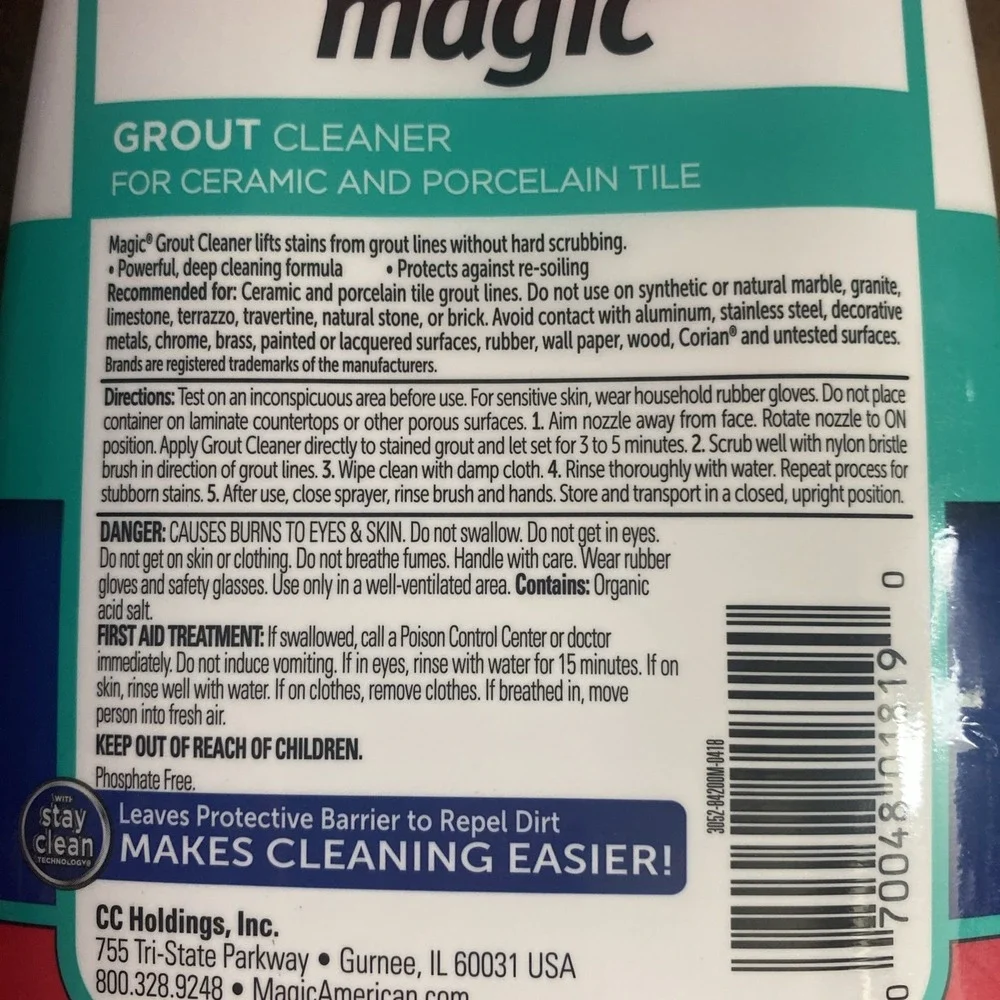 Magic grout cleaner