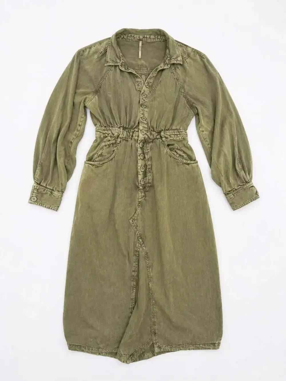 Free People Mad Love Denim Midi Dress