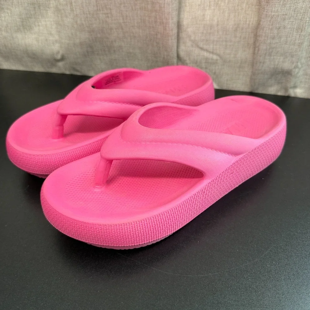 MIA Summer Flip Flops Sandals Women's 9M Pink Casual Comfort‎ Beach Pool Lounge