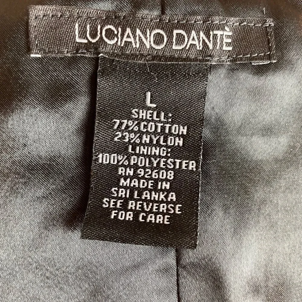 NWT Luciano Dante Black Cropped Dress Jacket L