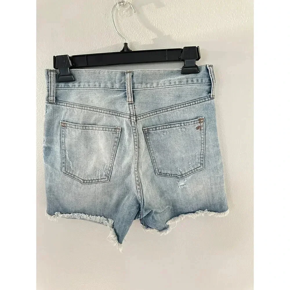Madewell Raw Hem Button Fly High Rise Shorts118