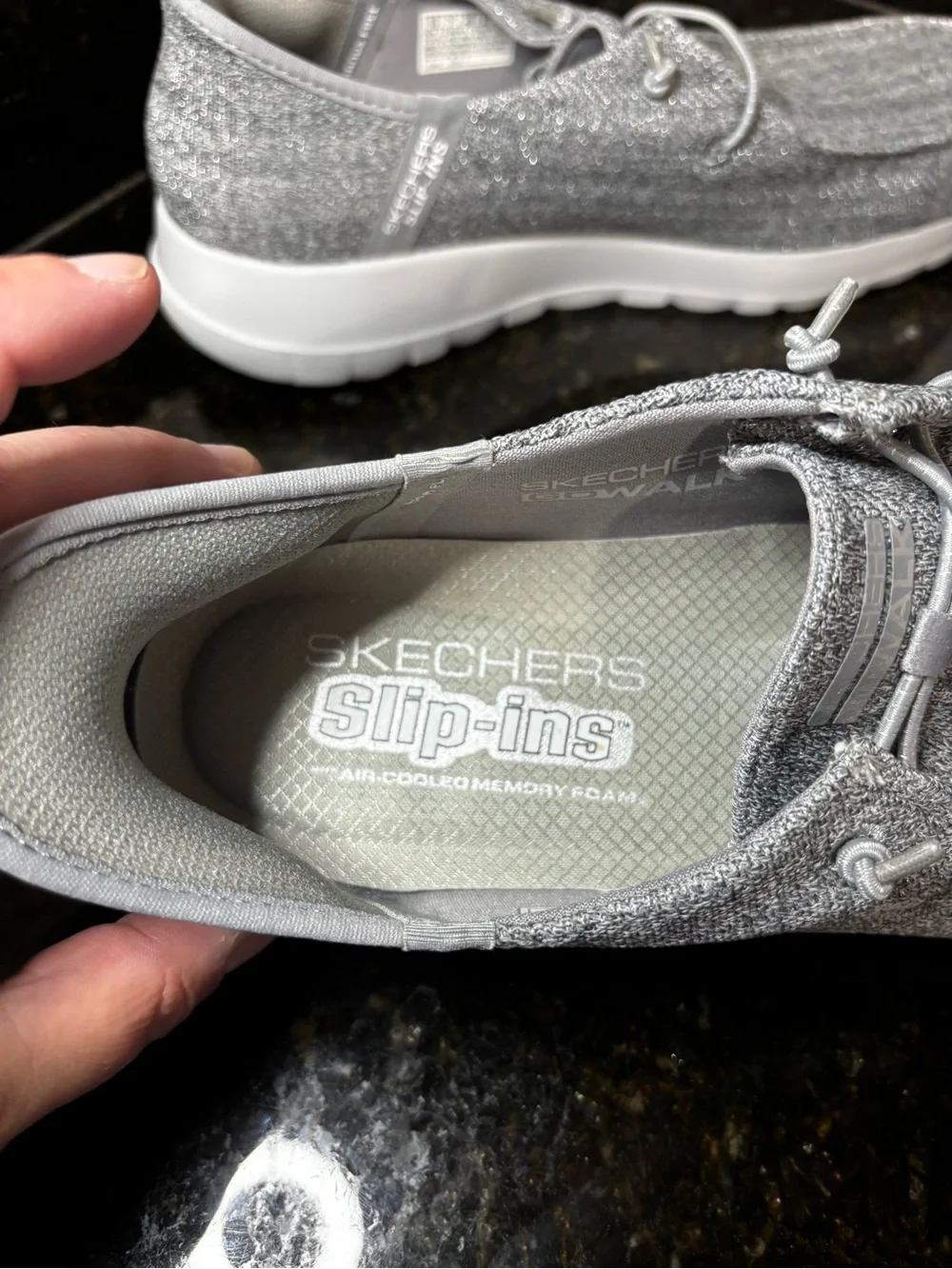 Skechers lightweight silver