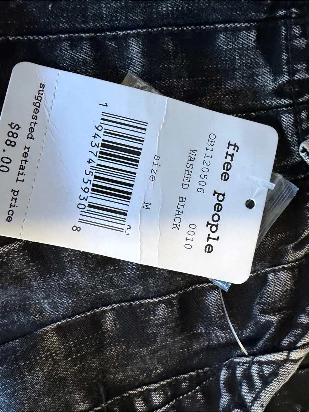 Free People Washed Black Denim Sundress