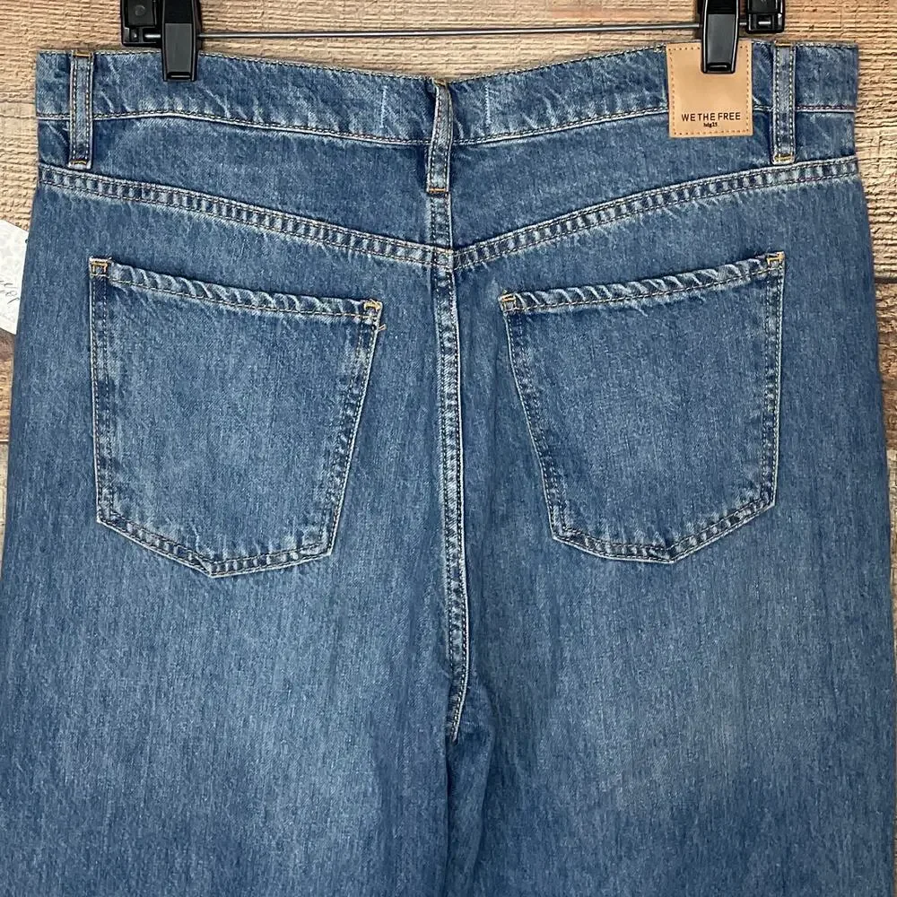We The Free People New Dawn Flare Jeans High Waist Belgrade Blue SZ 31 NWT