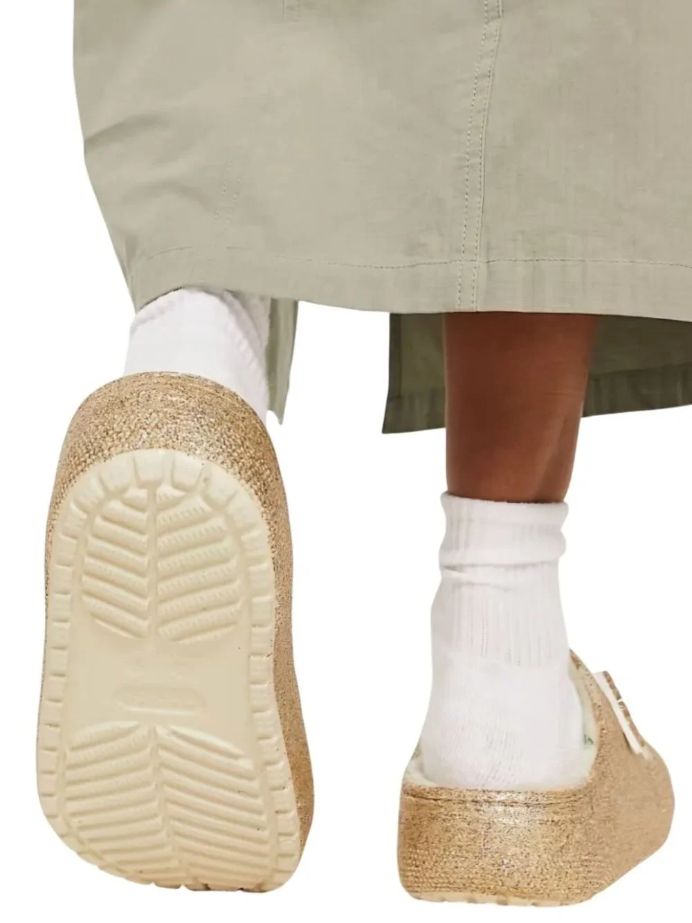 Crocs Classic Cozzy Glitter Sandals Gold Multi Faux Sherpa Lined Size M 7/W 9